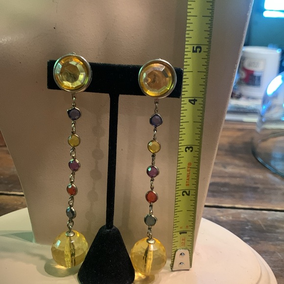 MULTI CRYSTALS CHAIN DROP MULTICOLOR “GEMS JEWELS” SHOULDER DUSTER … - Picture 9 of 13